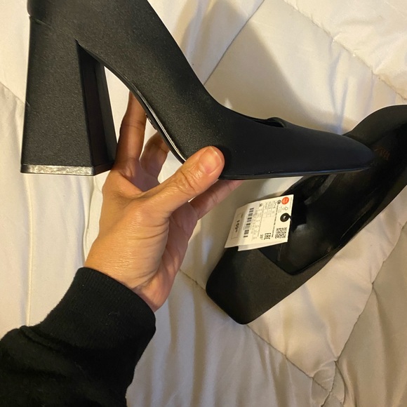 ZARA SHOES NEW WITH TAGS SQUARE HEEL - Picture 9 of 12
